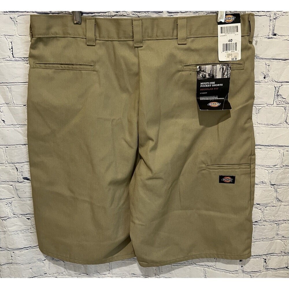 NWT Dickies Loose Fit Multi Pocket Mens Size 40 Work Shorts Tan Khaki Brown - Picture 2 of 7